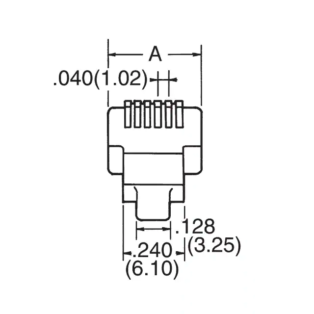 Modular Connectors / Ethernet Connectors 6/6 LONG BODY ROUND
