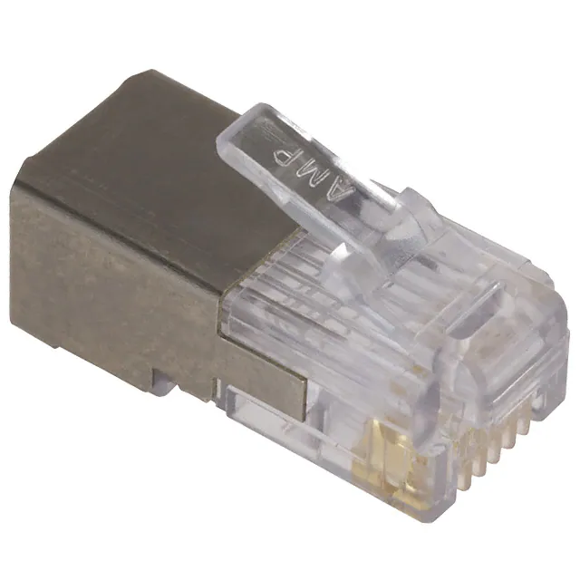 Modular Connectors / Ethernet Connectors 6/6 LONG BODY ROUND